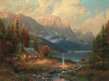 rapallo grauer day Painting - Beginning Of A Perfect Day Thomas Kinkade